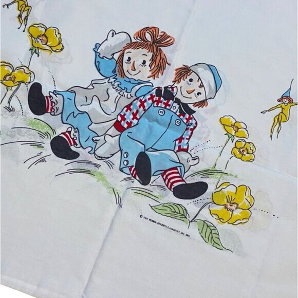 Vintage‎ 70s Raggedy Ann & Andy Pillowcase Double Sided - Picture 2 of 2